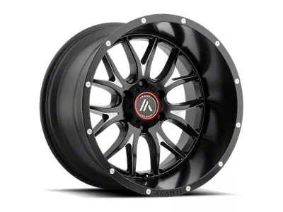 Asanti Carbine Satin Black Milled 8-Lug Wheel; 20x9; 18mm Offset (07-10 Silverado 3500 HD SRW)