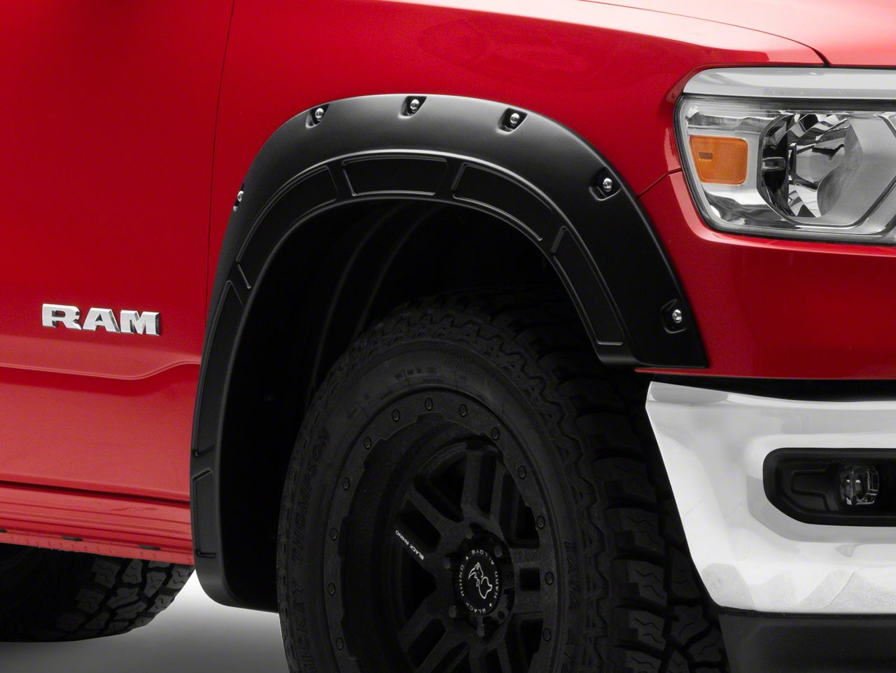 Rough Country RAM 1500 Defender Fender Flares; Flat Black AD10914 (19