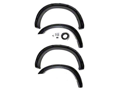 Rough Country Defender Pocket Fender Flares; Flat Black (19-24 RAM 2500)