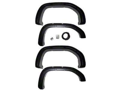 Rough Country Defender Pocket Fender Flares; Flat Black (19-21 Sierra 1500; 2022 Sierra 1500 Limited)
