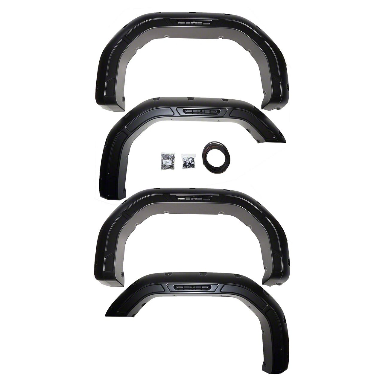 AscendX Concepts Sierra 2500 Defender Fender Flares; Summit White F0002