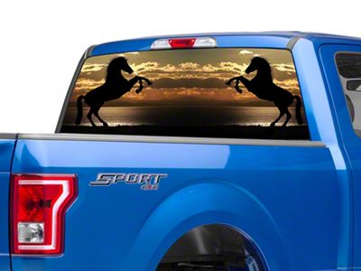 SEC10 Perforated Stallion Rear Window Decal (97-24 F-150)