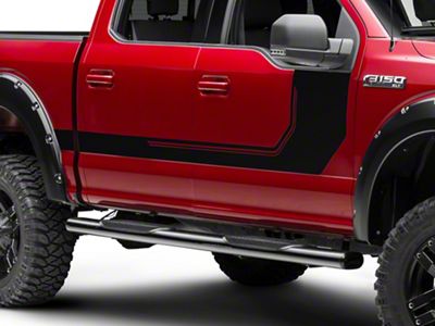 SEC10 Side Graphics; Matte Black (17-22 F-350 Super Duty)