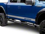 SEC10 Rocker Stripes with Off Road Lettering; Silver (99-26 F-350 Super Duty)