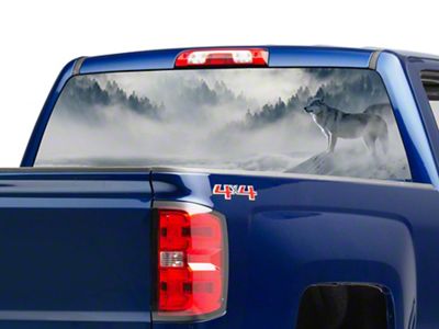 SEC10 Perforated Wolf Rear Window Decal (99-24 Silverado 1500)