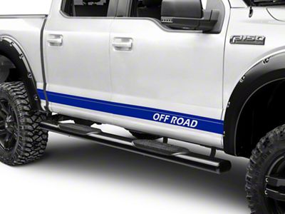 SEC10 Rocker Stripes with Off Road Lettering; Blue (11-24 F-250 Super Duty)