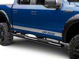 SEC10 Rocker Stripes with Off Road Lettering; Silver (99-26 F-250 Super Duty)