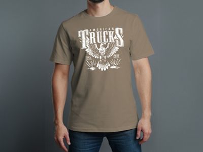 AT Old School T-Shirt; Brown Savana