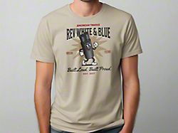 AT Rev White and Blue T-Shirt; Sand 