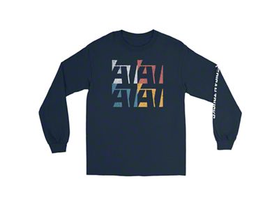 AT Squared Long Sleeve T-Shirt; Navy