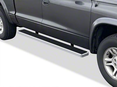 6-Inch iStep Running Boards; Black (00-04 Dakota Quad Cab)