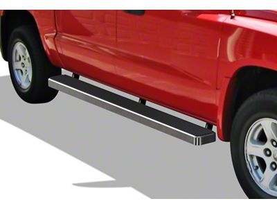 6-Inch iStep Running Boards; Hairline Silver (00-04 Dakota Quad Cab)