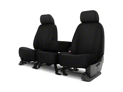 Genuine Neoprene Custom 1st Row Bench Seat Covers; Black/Black (05-11 Dakota w/ Bench Seat)