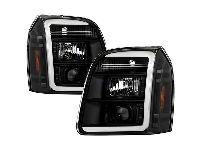 Platinum Series Version 2 High-Power LED Module Headlights; Black Housing; Clear Lens (07-14 Yukon)