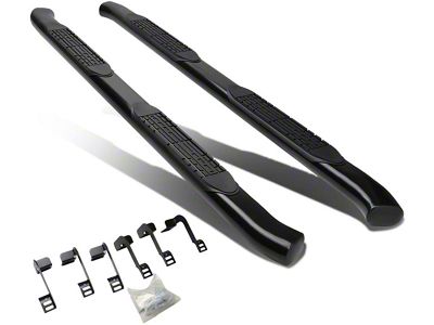 4-Inch Nerf Side Step Bars; Black (09-18 RAM 1500 Quad Cab)