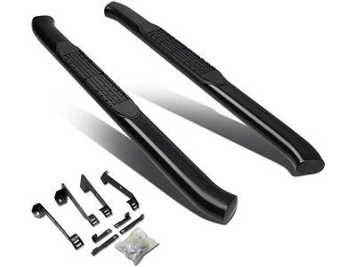 4-Inch Nerf Side Step Bars; Black (02-08 RAM 1500 Regular Cab)