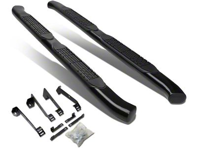 4-Inch Nerf Side Step Bars; Black (02-08 RAM 1500 Quad Cab)