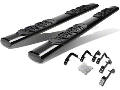 6-Inch Straight Nerf Side Step Bars; Black (09-18 RAM 1500 Quad Cab)