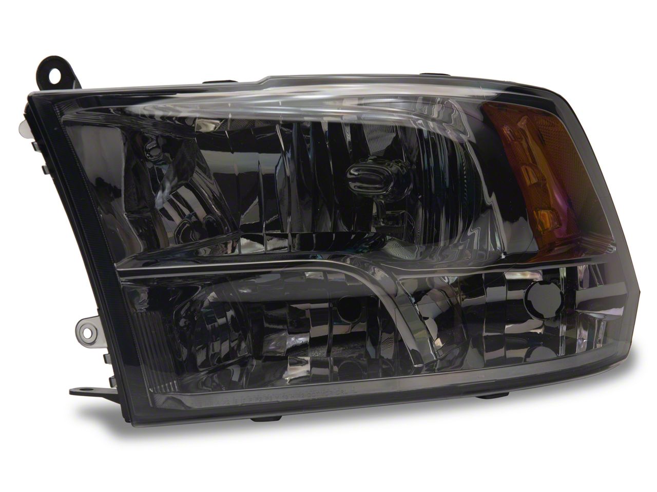thumbnail image 2 of Black / Amber Corner Headlights For 2009-2018 Ram 1500 2500 3500 – Direct Fit, DOT/SAE, Yellowspeed 2 of 4