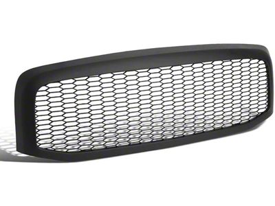 Honeycomb Mesh Style Upper Replacement Grille; Matte Black (06-08 RAM 1500)