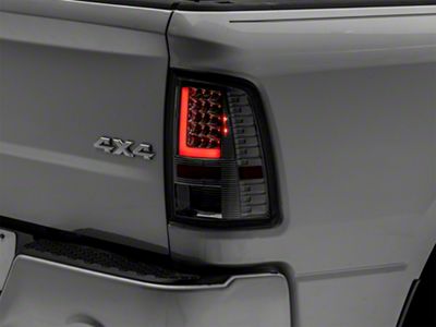 L-Bar LED Tail Lights; Chrome Housing; Clear Lens (09-18 RAM 1500 w/ Factory Halogen Tail Lights)
