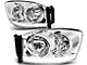 LED DRL Headlights with Clear Corner Lights; Chrome Housing; Clear Lens (06-08 RAM 1500)