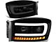 LED DRL Projector Headlights with Clear Corner Lights; Black Housing; Smoked Lens (06-08 RAM 1500)