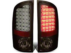 LED Tail Lights; Chrome Housing; Smoked Lens (02-06 RAM 1500)