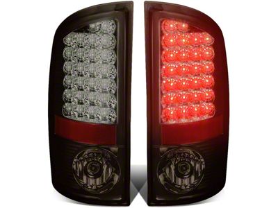 LED Tail Lights; Chrome Housing; Smoked Lens (07-08 RAM 1500)