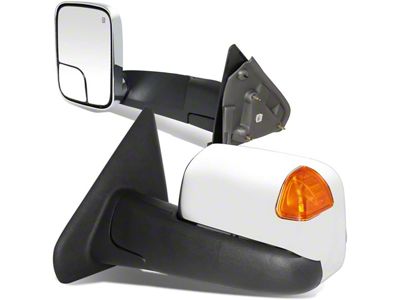 Manual Towing Mirrors with Amber Turn Signals; Chrome (02-08 RAM 1500)