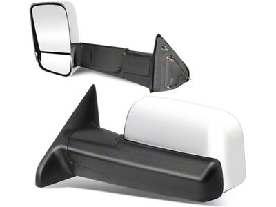 Manual Towing Mirrors; Chrome (09-18 RAM 1500)