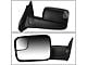 Manual Towing Mirrors with Smoked Turn Signals; Black (02-08 RAM 1500)
