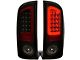 Red C-Bar LED Tail Lights; Black Housing; Smoked Lens (02-06 RAM 1500)