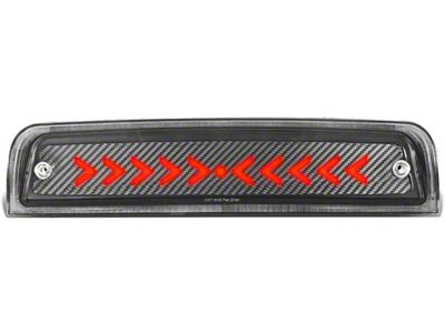 Sequential Arrow LED Third Brake Light; Carbon Fiber Look (09-18 RAM 1500)