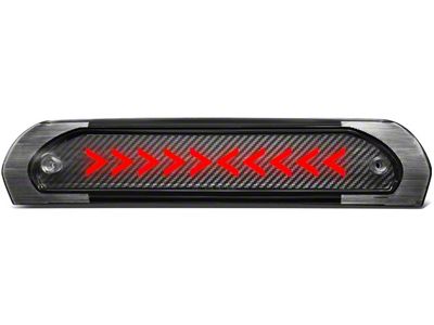 Sequential Arrow LED Third Brake Light; Carbon Fiber Look (02-08 RAM 1500)