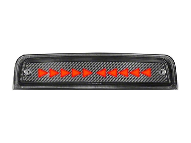 Sequential Triangle LED Third Brake Light; Carbon Fiber Look (09-18 RAM 1500)