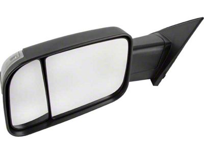 Replacement Side Mirror; Driver Side; Black (19-25 RAM 1500 w/ Towing Package& w/o Blind Spot Detection)