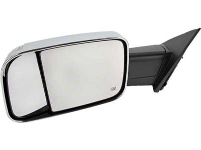 Replacement Side Mirror; Driver Side; Chrome (19-25 RAM 1500 w/ Towing Package& w/o Blind Spot Detection)