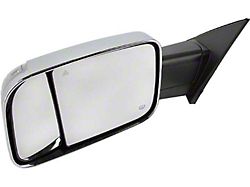 Replacement Side Mirror; Driver Side; Chrome (19-25 RAM 1500 w/ Towing Package & Blind Spot Detection)