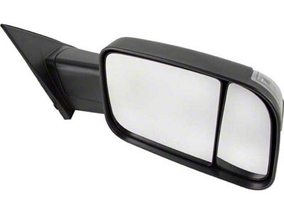 Replacement Side Mirror; Passenger Side; Black (19-24 RAM 1500 w/ Towing Package, w/o Blind Spot Detection)
