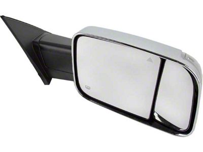Replacement Side Mirror; Passenger Side; Chrome (19-25 RAM 1500 w/ Towing Package & Blind Spot Detection)
