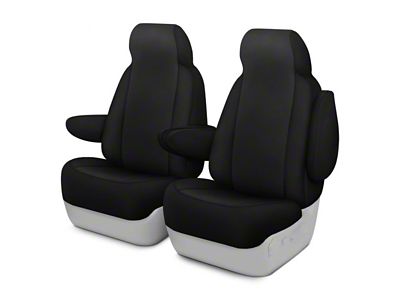 Genuine Neoprene Custom 1st Row Bucket Seat Covers; Black/Black (21-24 Tahoe)