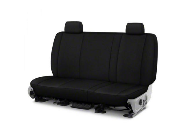 Genuine Neoprene Custom 2nd Row Bench Seat Covers; Black/Black (21-24 Tahoe)
