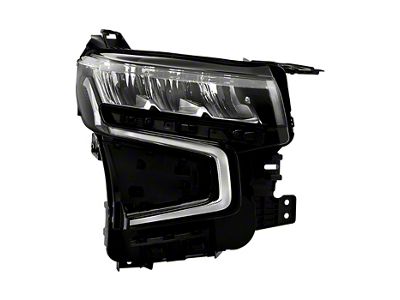 OE Style Full LED Headlight; Black Housing; Clear Lens; Passenger Side (21-25 Tahoe)