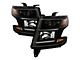 OEM Style Headlights; Black Housing; Clear Lens (15-19 Tahoe w/ Factory Halogen Headlights)