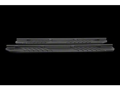 Attica 4x4 Frontier Series Side Step Bars with Step Lights; Textured Black (10-25 RAM 2500 Crew Cab)