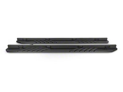 Attica 4x4 Frontier Series Running Boards with Step Lights; Textured Black (07-19 Sierra 2500 HD Crew Cab)