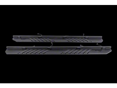 Attica 4x4 Frontier Series Running Boards; Textured Black (19-25 Silverado 1500 Crew Cab)