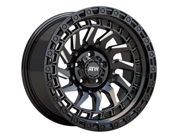 ATW Off-Road Wheels Culebra Gloss Black with Milled Spokes 5-Lug Wheel; 20x10; -18mm Offset (02-08 RAM 1500, Excluding Mega Cab)
