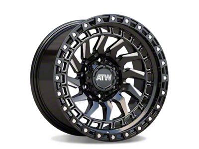 ATW Off-Road Wheels Culebra Gloss Black with Milled Spokes 6-Lug Wheel; 17x9; -12mm Offset (07-13 Sierra 1500)